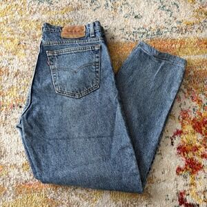 Vintage 90s Levis 550 Jeans Made in USA 34x30 (32X28.5) Medium Wash‎ Blue